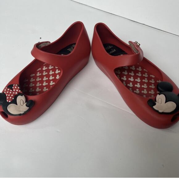 Mini Melissa Mickey + Minnie Ballet Flats Size 10 - Picture 7 of 11